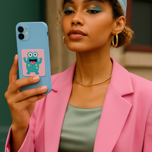 Cute Microfiber Cleaner Sticker for Phone