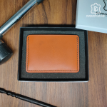 Brown Slim Card Holder 3-4 card slot - Leather Wallet - Made with Veg tanned leather full grain