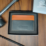 Black Slim Card Holder 3-4 card slot - Leather Wallet - Made with Veg tanned leather full grain