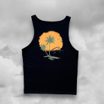 Free Flow Clothing Siargao Sunset Black Tank Top