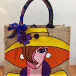 Cordelia | Hand-painted jute bag