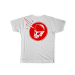 Skullcapp Red on White Tee